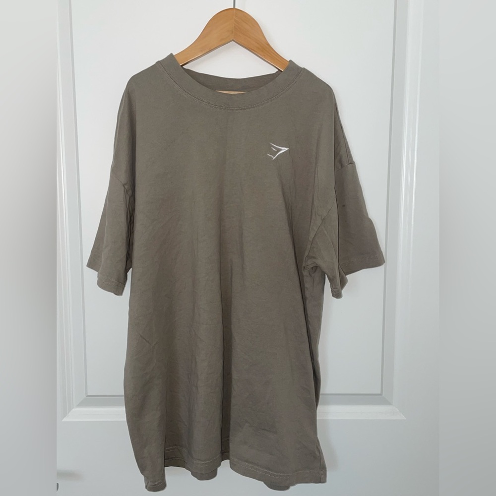 Gymshark Linen Brown Short Sleeve Tee